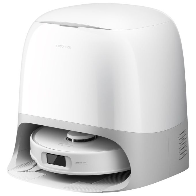 Roborock 8.01.1201 Qrevo Curv Robot aspirapolvere e lavapavimenti Navigazione LiDAR Aspirazione 18.500 Pa Stazione 3.0 Auto-svuotamento e Asciugatura colore Bianco