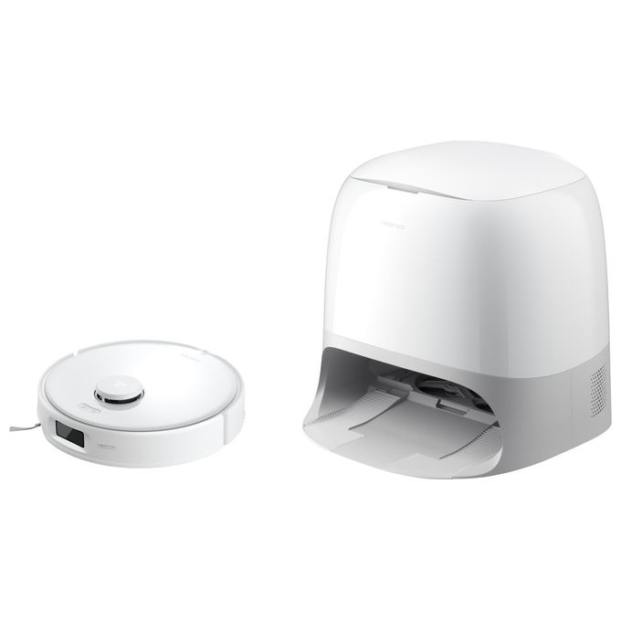 Roborock 8.01.1201 Qrevo Curv Robot aspirapolvere e lavapavimenti Navigazione LiDAR Aspirazione 18.500 Pa Stazione 3.0 Auto-svuotamento e Asciugatura colore Bianco