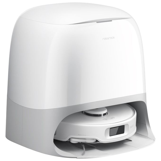 Roborock 8.01.1201 Qrevo Curv Robot aspirapolvere e lavapavimenti Navigazione LiDAR Aspirazione 18.500 Pa Stazione 3.0 Auto-svuotamento e Asciugatura colore Bianco