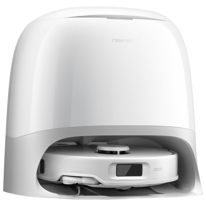 Roborock 8.01.1201 Qrevo Curv Robot aspirapolvere e lavapavimenti Navigazione LiDAR Aspirazione 18.500 Pa Stazione 3.0 Auto-svuotamento e Asciugatura colore Bianco