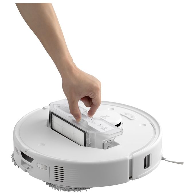 Roborock 8.01.1201 Qrevo Curv Robot aspirapolvere e lavapavimenti Navigazione LiDAR Aspirazione 18.500 Pa Stazione 3.0 Auto-svuotamento e Asciugatura colore Bianco