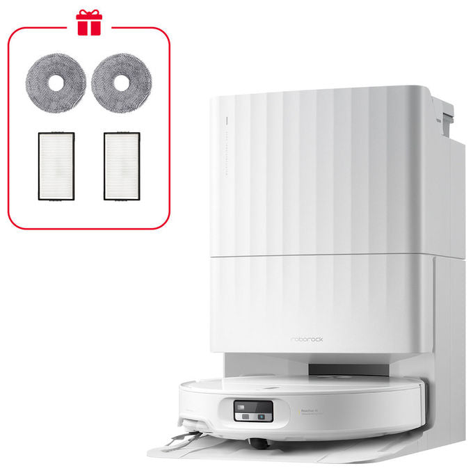 Roborock QREVOEDGE2X Robot aspirapolvere con navigazione LiDAR capacita' 0.24 L autonomia 188 min funzioni App Wi-Fi e lavaggio colore Bianco