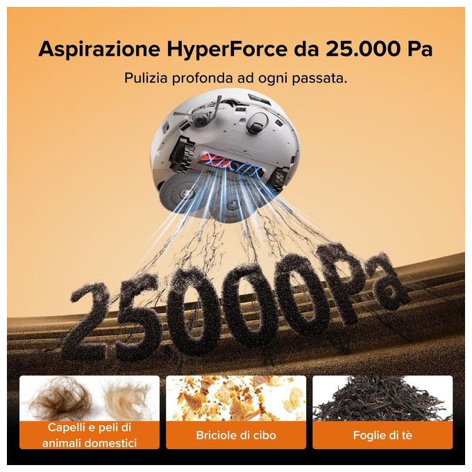 Roborock QREVOEDGE2X Robot aspirapolvere con navigazione LiDAR capacita' 0.24 L autonomia 188 min funzioni App Wi-Fi e lavaggio colore Bianco