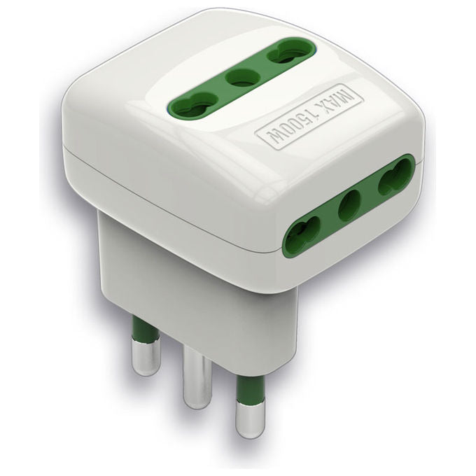 Link Led Adattatore Triplo Spina 16AT Bianco