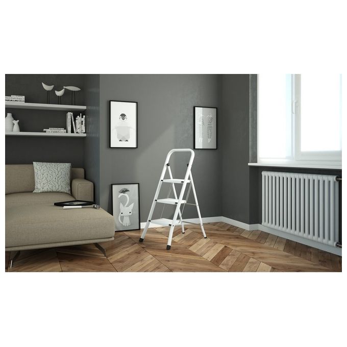 Colombo Sgabello Scala FACTOTUM 3 gradini in Acciaio portata max 150kg EN14183 MADE IN ITALY