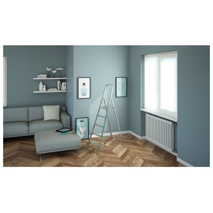 Colombo Scala LIBELLULA 5 gradini in alluminio con gradini antiscivolo piedini antiscivolo portata max 150kg EN131 Made in Italy