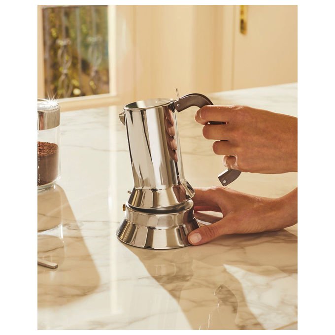 Alessi 8003299011773 9090 Caffettiera Espresso 6 tazze Acciaio inox