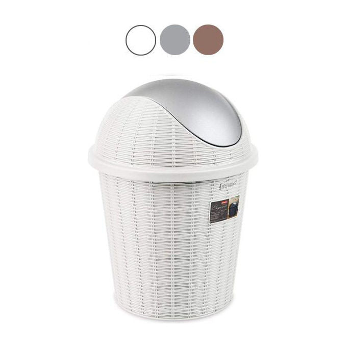 Stefanplast Pattumiera Basculante Elegance Grigio 10 Litri