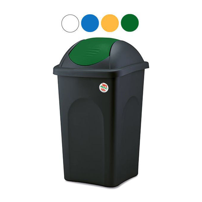 Stefanplast Pattumiera Basculante Multipat Nero-Giallo 60 Litri