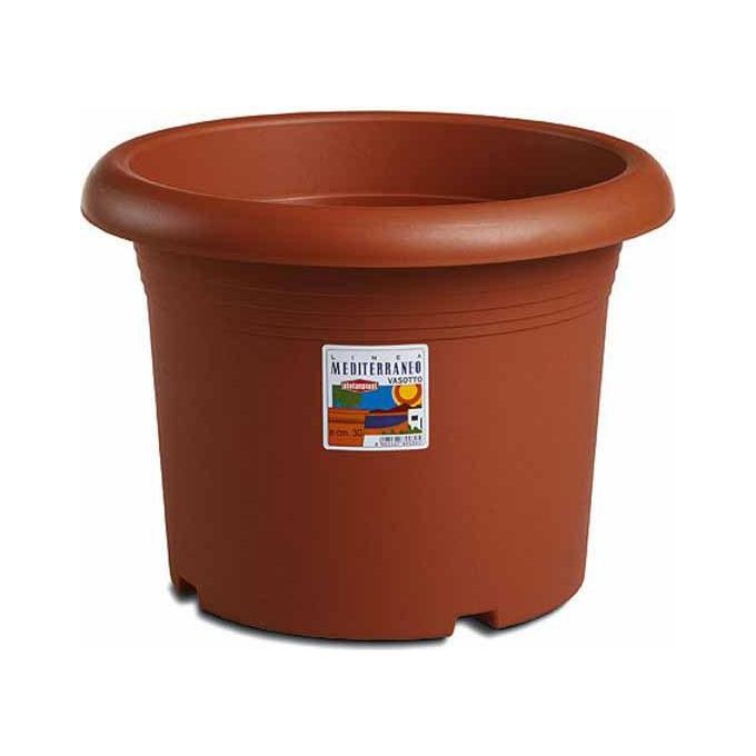 Stefanplast Vaso in Plastica Medio Cilindro Coccio 25 H.18,0