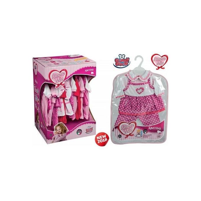 GRANDI GIOCHI Amore Mio Abiti Set di Abiti per Bambole Collezioni per Bambine Giocattoli per Gioco di Ruolo