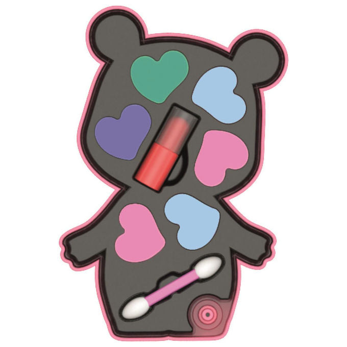 Clementoni 18404 Crazy Chic Trousse Make-Up con Palette di Ombretti e Rossetto Forma di Orsetto colore Rosa