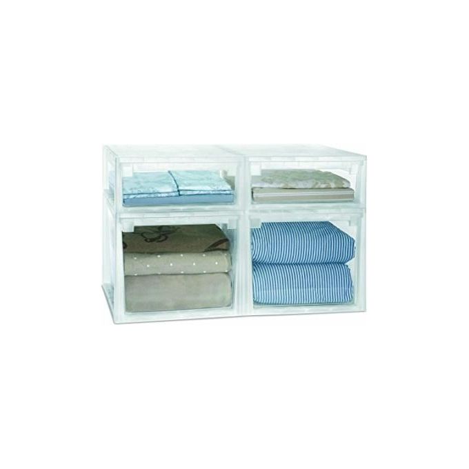 Terry 1002678 Light Drawer 52 XL Cassetto Multiuso in Plastica 22 lt Estraibile Sovrapponibile colore Trasparente