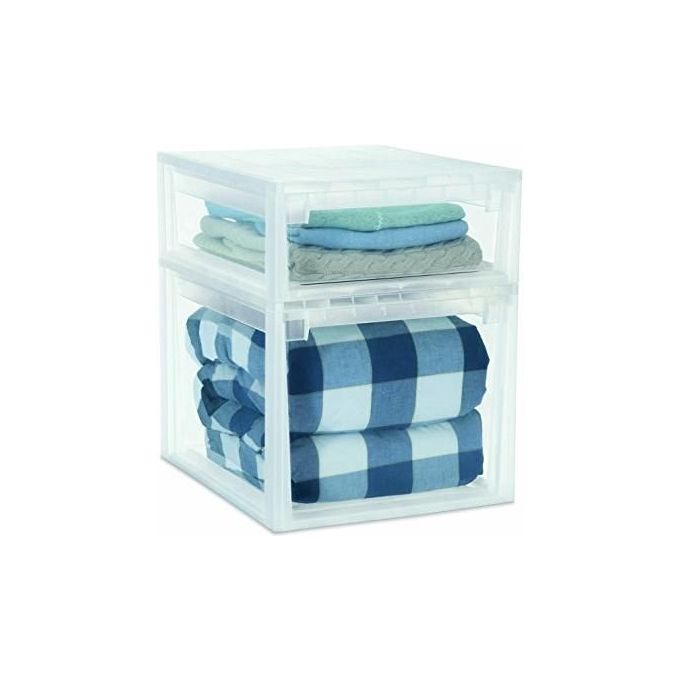 Terry 52XXL Light Drawer Cassetto Multiuso 50 L Impilabile Estraibile Modulabile colore Trasparente