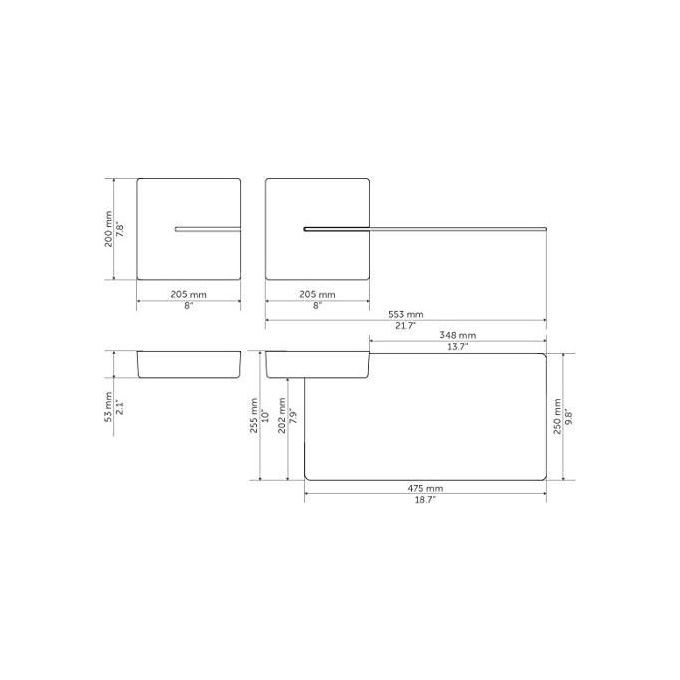 Meliconi Ghost Cube Shelf Sistema Copricavi Componibile con Ripiani Nero