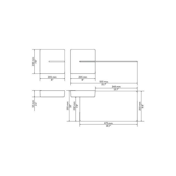 Meliconi Ghost Cube Shelf Sistema Copricavi Componibile con Ripiani Nero