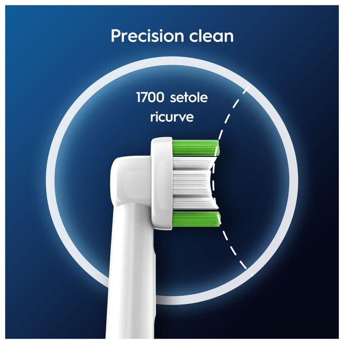 Oral-B EB20RX Testina di Ricambio PRO Precision Clean con Setole a X 10 Pezzi colore Bianco