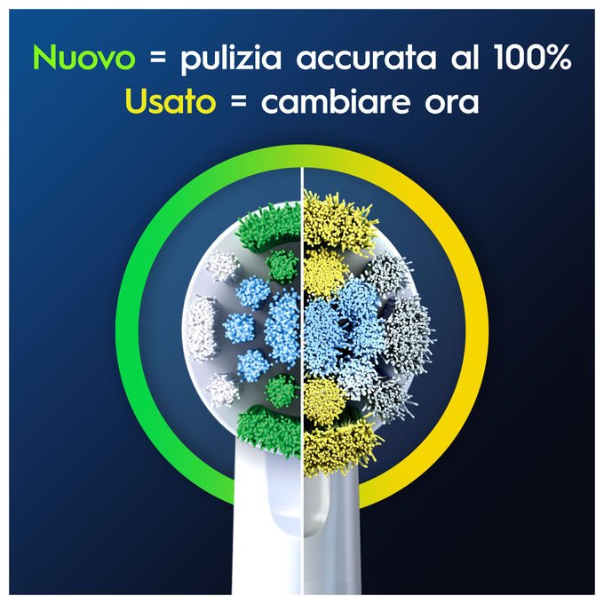 Oral-B EB20RX Testina di Ricambio PRO Precision Clean con Setole a X 10 Pezzi colore Bianco
