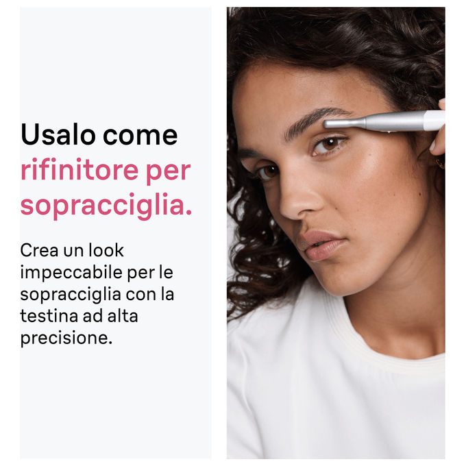 Braun 8006530193771 Silk·épil Rifinitore Bikini con Testina di Precisione 2 Pettini Cappuccio Protettivo Pochette Batteria AAA Spazzolina Pulizia colore Bianco