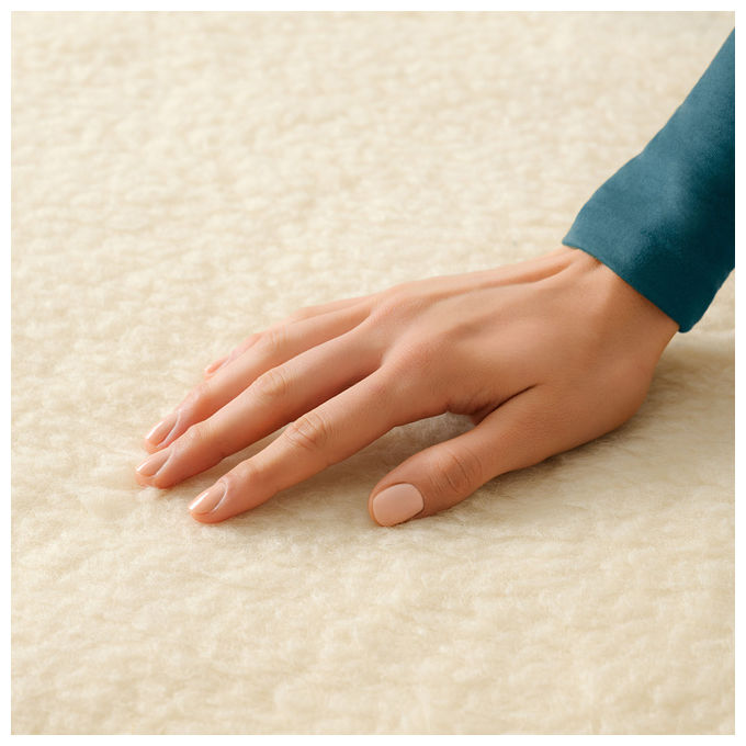 Imetec 26204 Scaldasonno Adapto Plus 100% Lana e Merino Matrimoniale 160x150 cm 150 W 6 Temperature Spegnimento Automatico Cavo Rimovibile Lavabile colore Naturale