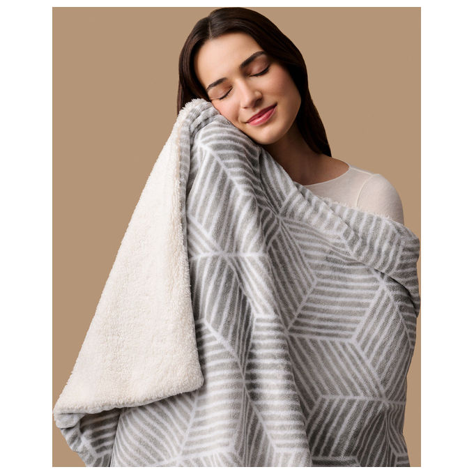 Imetec 26208 CaldoPlaid Adapto Plus Coperta elettrica 150 W 6 Temperature Lavabile Grigio