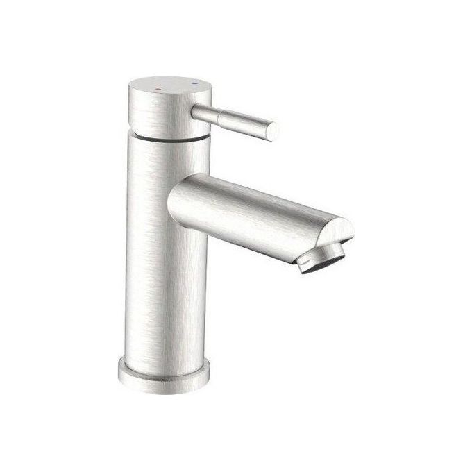 Idro Bric Antea Miscelatore monocomando per lavabo con leva in acciaio SS304 Piletta click-clack in abs Acciaio spazzolato IBSCARUB1139AC