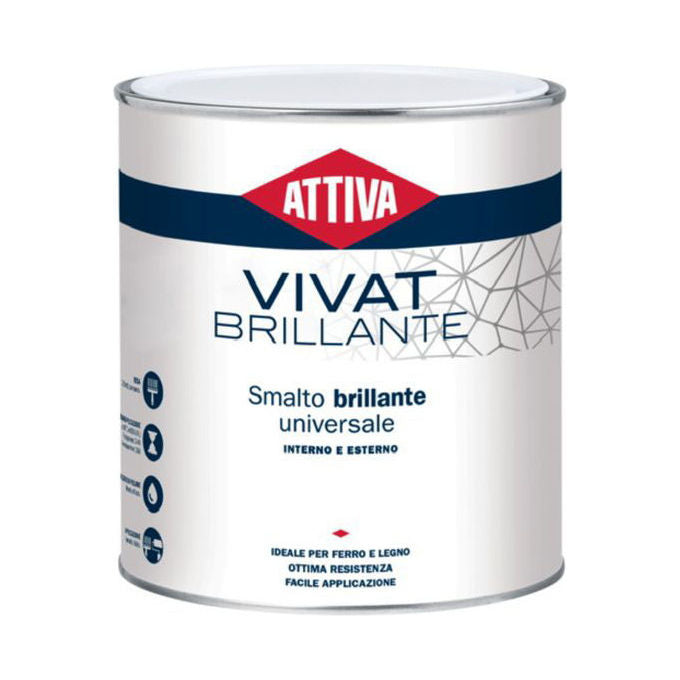 Attiva Smalto Sintetico 0.750 Litri 050 Grigio Perla Vivat
