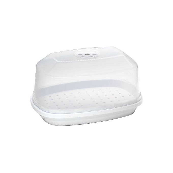 Contenitore per Cottura della Carne con Coperchio per Microonde 28,5X19,6 Cm