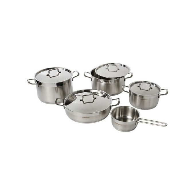 Batteria 9 Pezzi Top Steel in Acciaio
