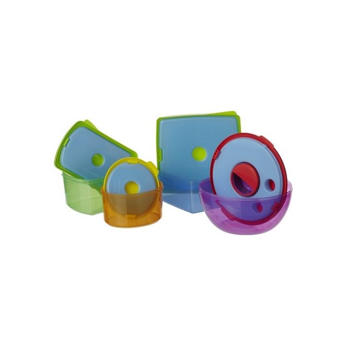 Set Lunch Box 8 Pezzi Multicolor in Plastica