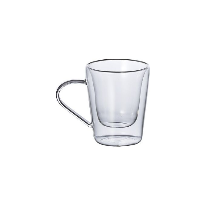 Set 2 Tazze Mocaccino senza Piatto Vetro Borosilicato