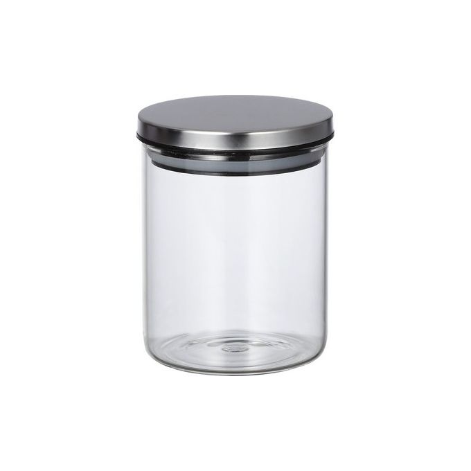 Barattolo con Tappo in Acciaio 9,5X12,5 Cm Vetro Borosilicato