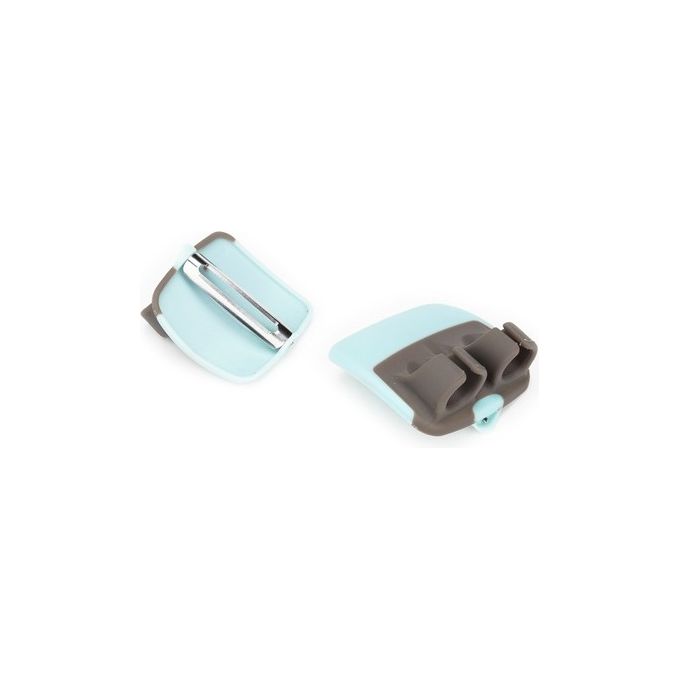 Pela Verdure in Silicone-Acciaio Inox Azzurro-Marrone