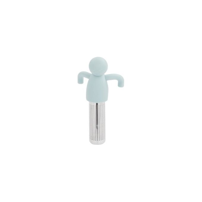 Filtro per The in Silicone-Acciaio Inox Azzurro