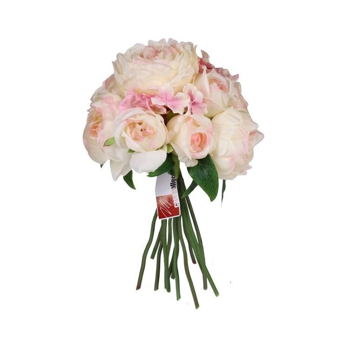 Bouquet di Peonie in Plastica Rosa