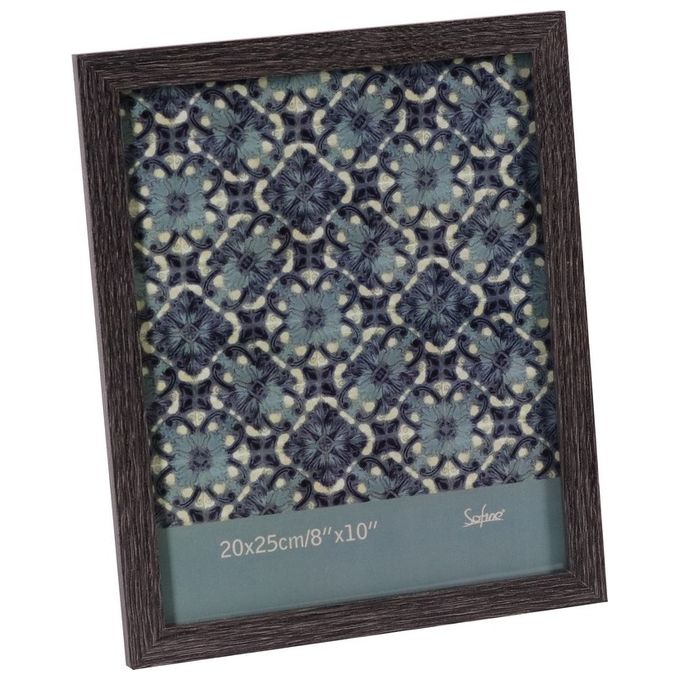 Cornice Portafoto Ted in Mdf e Vetro 20X25 cm Grigio