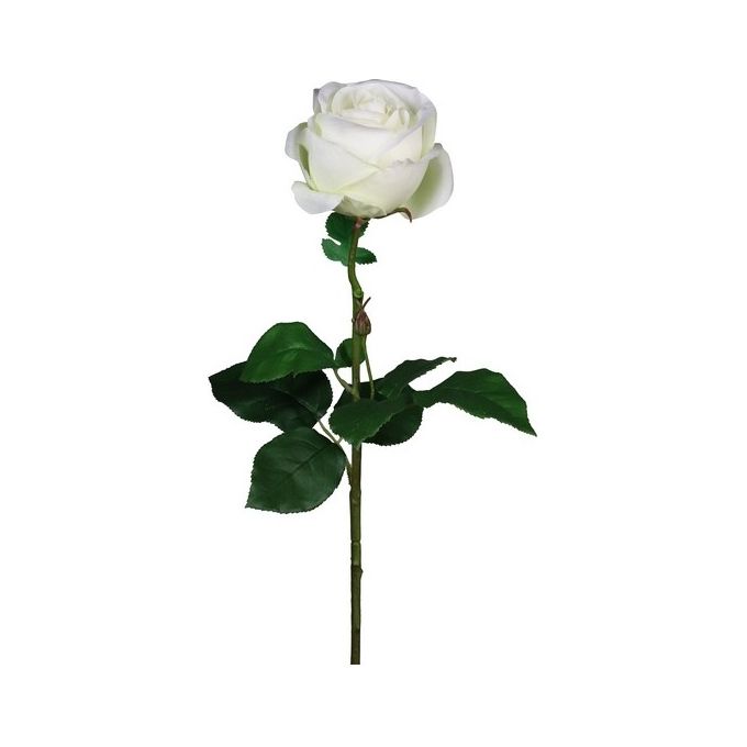 Bocciolo di Rosa in Plastica 70 cm Bianco