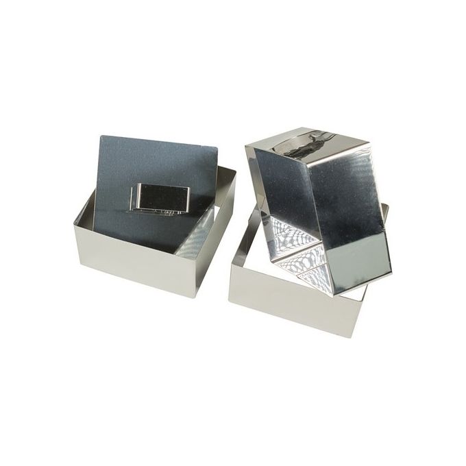 Set 4 Coppapasta Quadrati in Acciaio