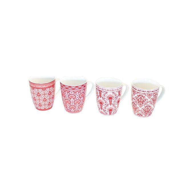 Mug Arabesque 340 ml Porcellana Rosso