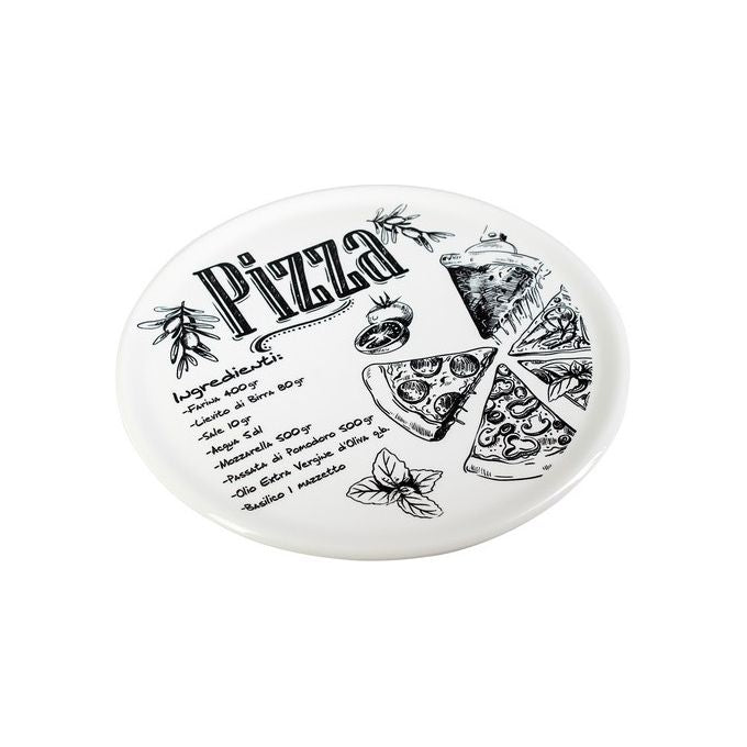 Piatto Pizza Margherita 33 cm in Porcellana