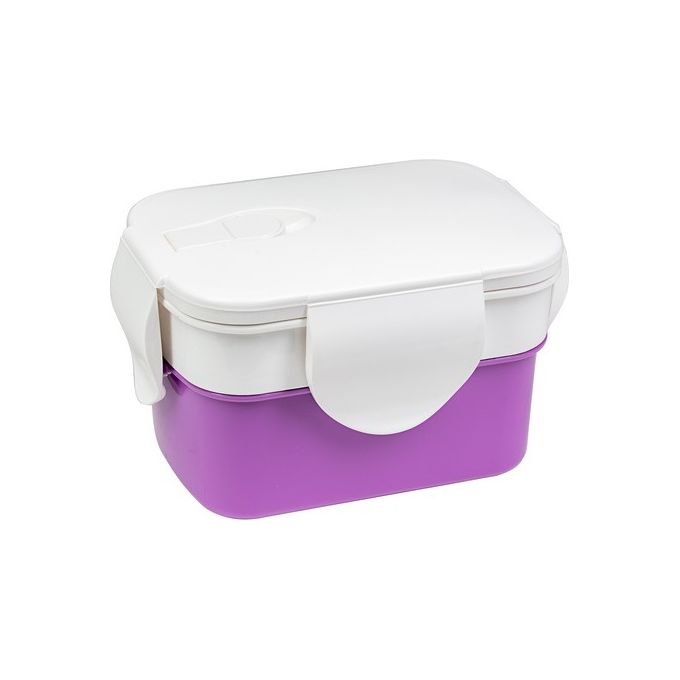 Lunch Box Rettangolare con Due Piani e Tappo per Microonde 1 Litro