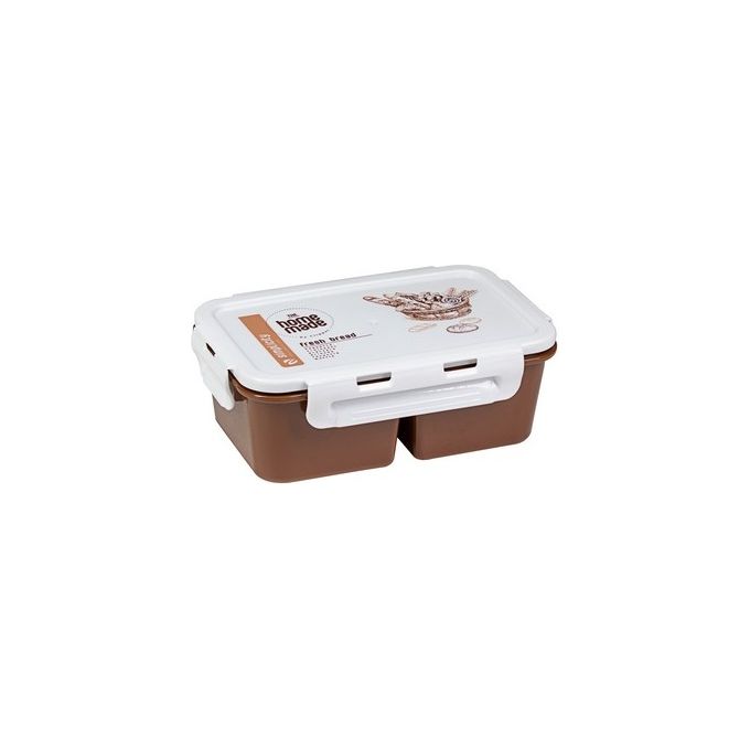 Lunchbox con 2 Scomparti 1000 Ml in Polipropilene Marrone