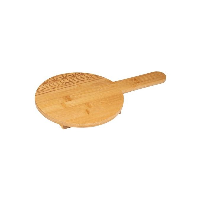Tagliere a Servire Tondo Boho Diametro Cm 20 in Legno