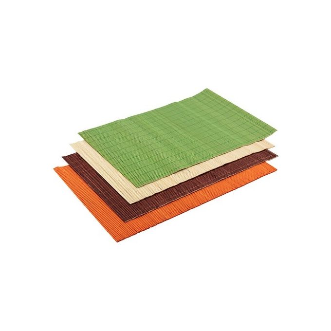 Set 4 Pezzi Tovagliette in Bamboo Cm 45X30 Colori Assortiti