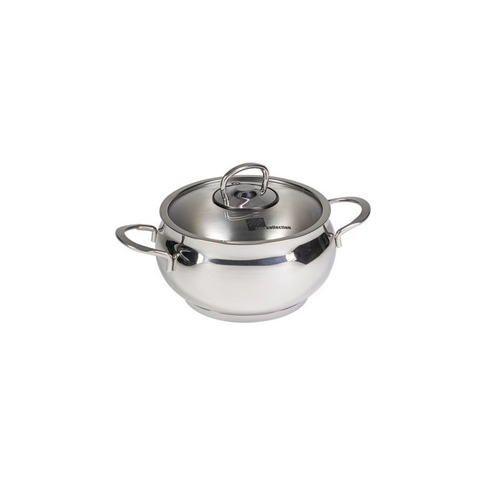 Casseruola 2 Manici 14 6m Acciaio Inox con Coperchio