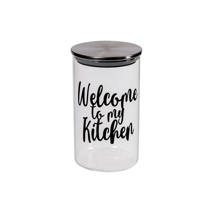 Barattolo Black Letters 1 Litro in Vetro Borosilicato