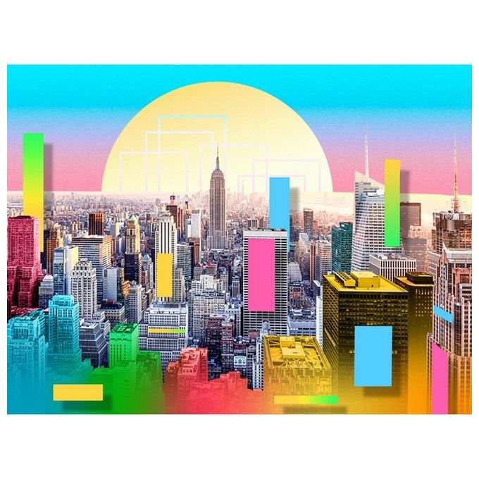 Canvas Colorful Sunset 85X113 cm Multicolor