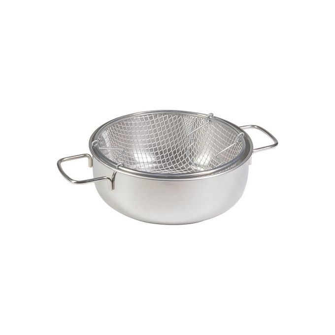 Friggitrice 2 Manici 24 cm Acciaio Inox