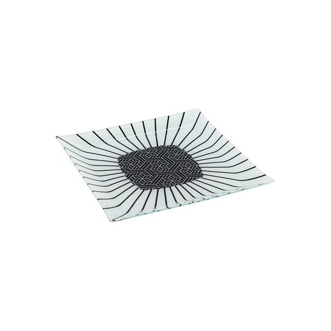Piatto Quadro Decorazione Boho Chic 25X25Cm in Vetro