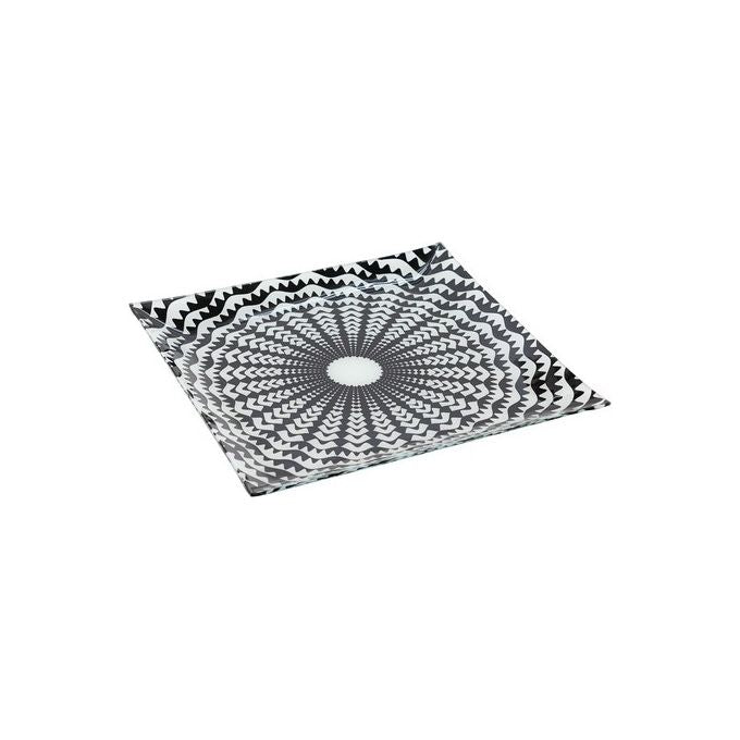 Piatto Quadro Decorazione Boho Chic 30,5X30,5 in Vetro